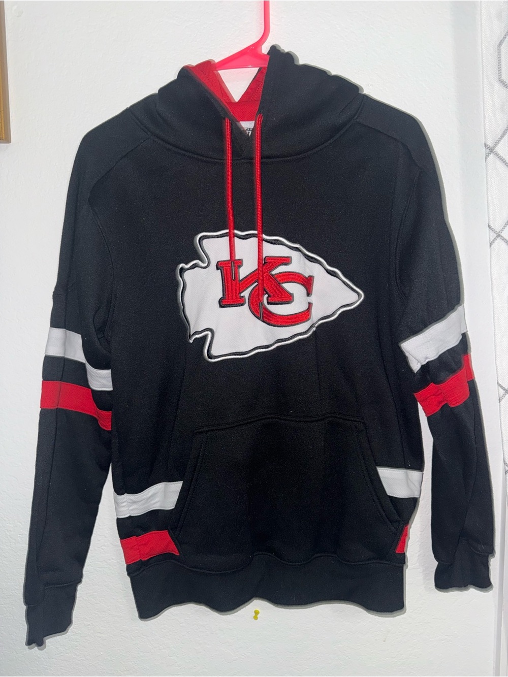 NFL Kansas City Chiefs Black Hoodie with Red & White Accents